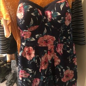 Blue Target Romper with Built in bra